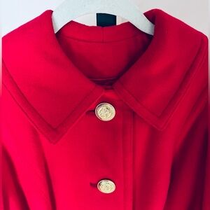 Robert Chen Cashmere Coat in Rose Red